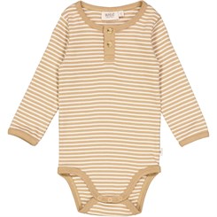 Wheat Placket Body LS - Cappuccino stripe